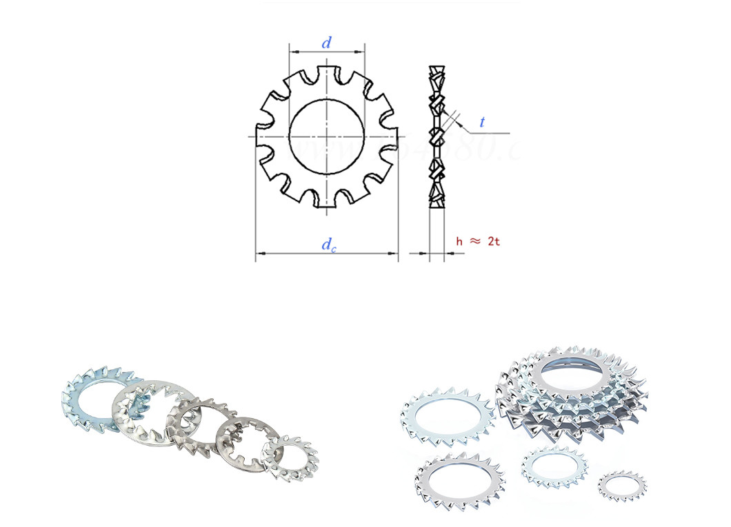 140 - 300 HV Stainless Steel Lock Washers DIN Standard External Tooth Lock Washer