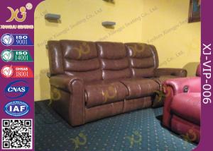 China High Density Sponge Seat Back Home Theater Sofa ,Brown Leather Electric Recliner Chair wholesale