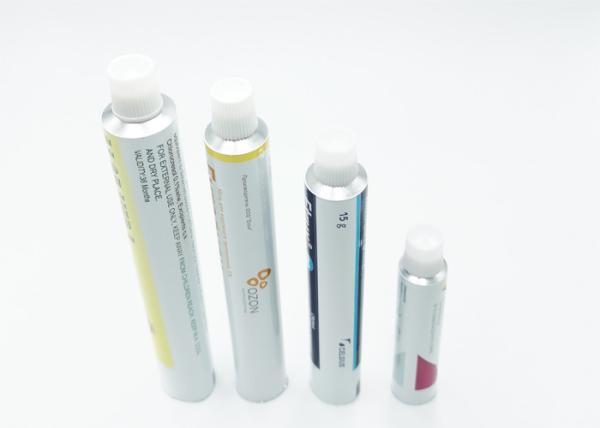 Semi Liquid Ointment Empty Aluminum Tubes , Different Size Pharmaceutical Tube