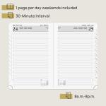 Monochrome 80gsm Paper A5 Page A Day Diary Weekly Monthly Schedule