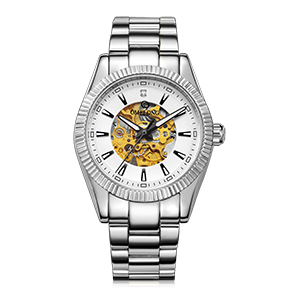 Luxury women automatic mechanical stainless steel chain wrist watches
