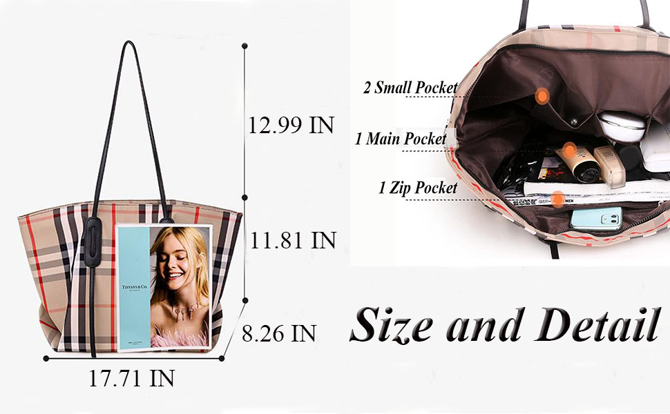 Canvas Womens Luxury Handbag Large Capacity Roomy Ladies Crossbody Purse