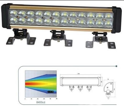 72W 4600Lm 10V Anti - explosion Cross - Country ATV Led Light Bar for Off Road