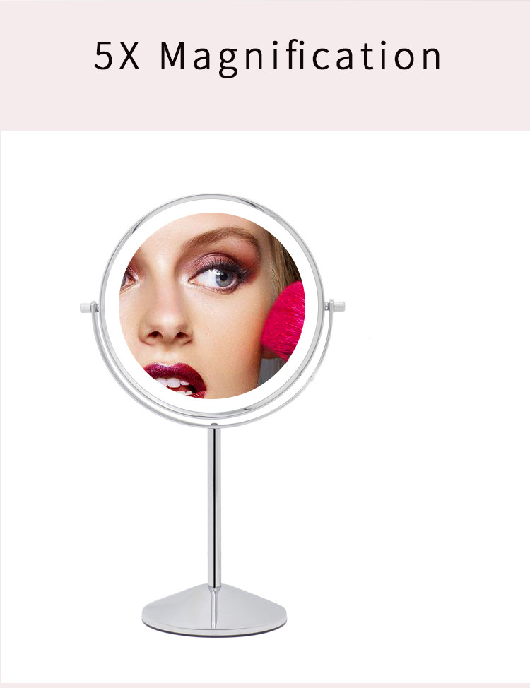 5X 6000mAh USB Rechargeable 380mm Height LED Vanity Magnifying Mirror