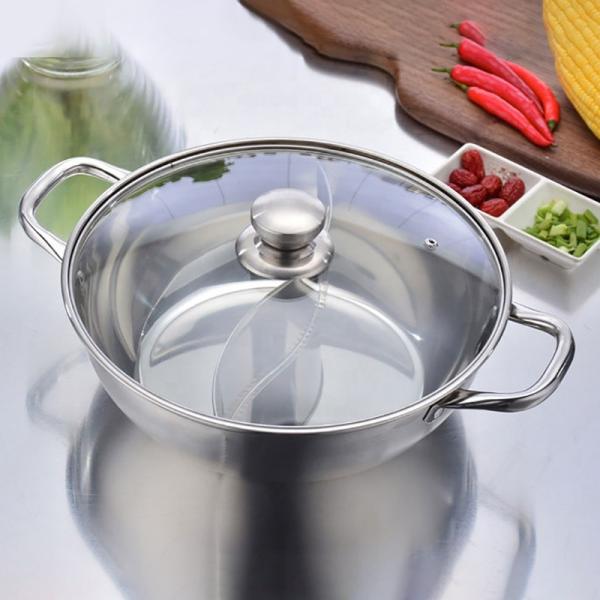 High Quality Induction Cooking Pot 304 Stainless Steel Hot Pot Kitchen Soup Pots
