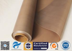 China 0.15mm 300gsm Brown Heat Resistant PTFE Coated Fiberglass Cloth FDA Quality wholesale