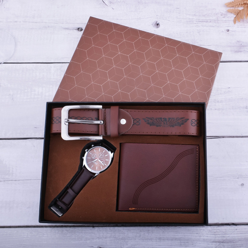 Unisex Daily Life Minibook Men's Gift Sets Watch Wallet and Sets in Exquisite Packaging
