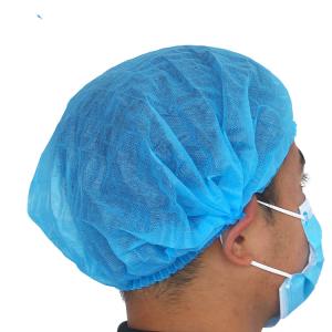 China Spunlace Nonwoven 17inch 50gsm Disposable Surgical Cap wholesale