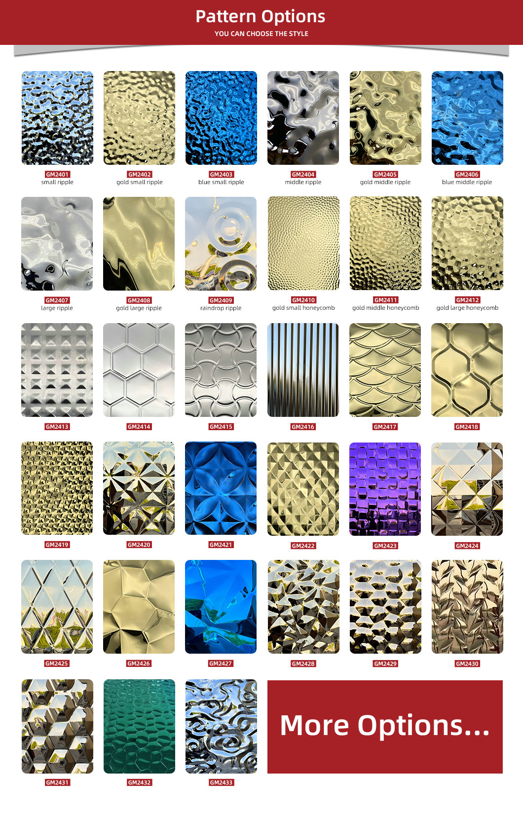 Big wave pattern corrugated steel China Factory Price ASTM/AISI/SUS 304 316 blue Water Ripple Stainless Steel Stamping