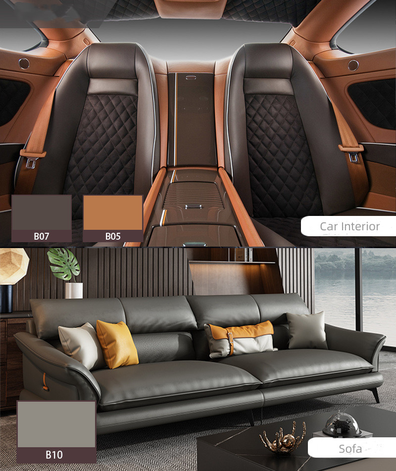Litchi Pattern Microfiber Leather For Car Seat Cover Leather Eco Friendly