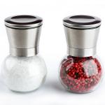 Round Powered Spice 200ml Stainless Steel Salt Grinder