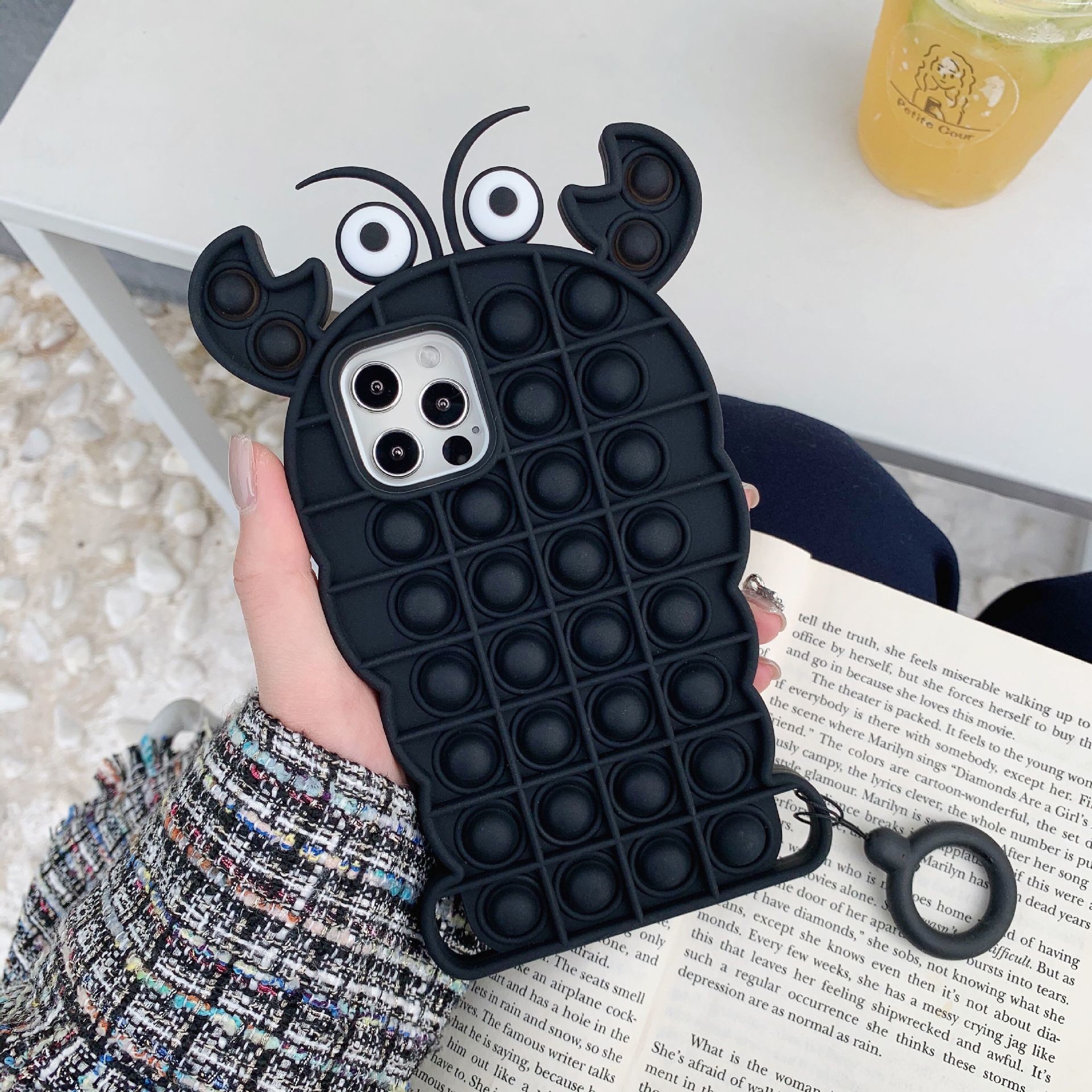 TPU Push Pop It Fidget Toy Phone Case Stress Relief For Iphone 12