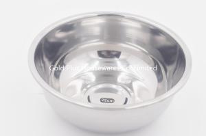 China 22cm Manufacturers ordinary round kitchen stainless steel washing basin food serving stainless steel tray wholesale