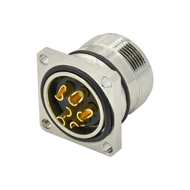 Rigoal M23 Connector Male/Female 19-pin 623T flanged signal IP67 Waterproof assembly panel mount connector