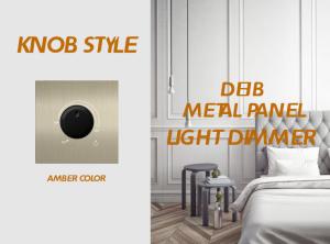 China Metal Panel Light Dimmer Switch Amber / Red Copper Color For Home / Hotel wholesale
