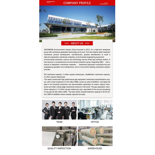 12000GPD Ultra Low Pressure RO Membrane 99.3% Salt Rejection For Industrial Water Desalination