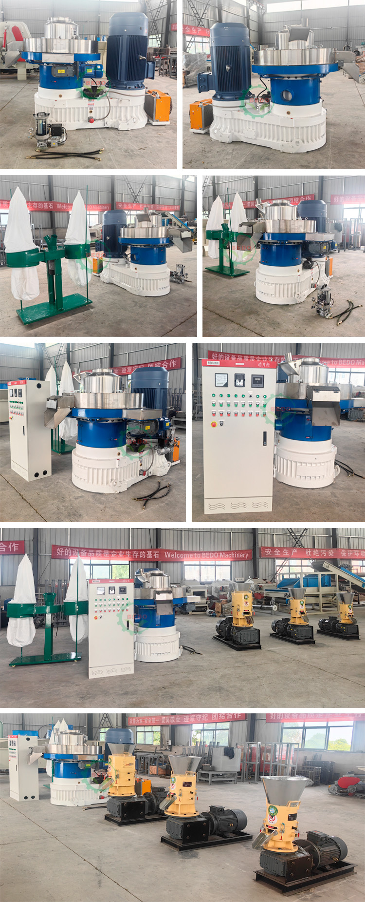 1500-2000kg/h Wood Pellet Machine With PLC Control System 380V Voltage