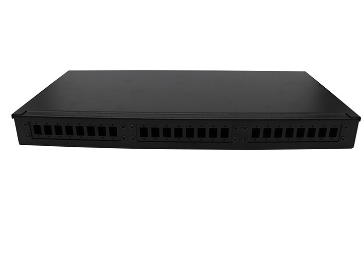 24 F Rack Mount Fiber Patch Panel Changeable Adapter Plate / Fiber Optic Termination Box
