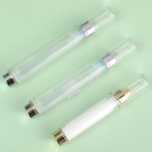 China Plastic Syringe Airless Bottle 10ml 15ml Empty Airless Cosmetic Serum Pump Dispenser wholesale