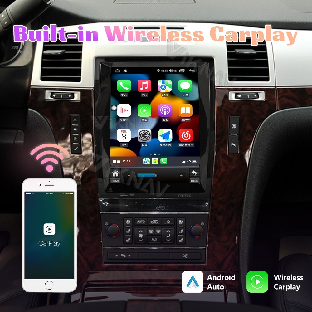 10.4 Inch Head Unit For 2007-2014 Cadillac Escalade Navigation GPS Multimedia DVD Player Android Wireless Carplay 4G