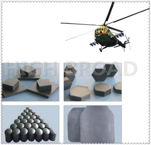 China Silicon Bulletproof Plates Boron Carbide / SIC Ballistic Aircraft Armor Ceramic wholesale