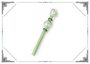 China Borosilicate Glass Oil Rigs Burning Smoking Pipe Green 5.7 Inches wholesale