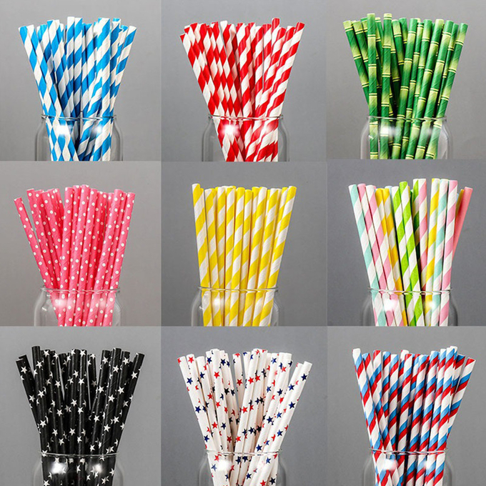 OEM Recycled Paper Straws Biodegradable Individually Wrapped Paper Straws For Drinking