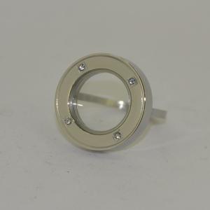 China stainless steel glass case ring LRG002 wholesale