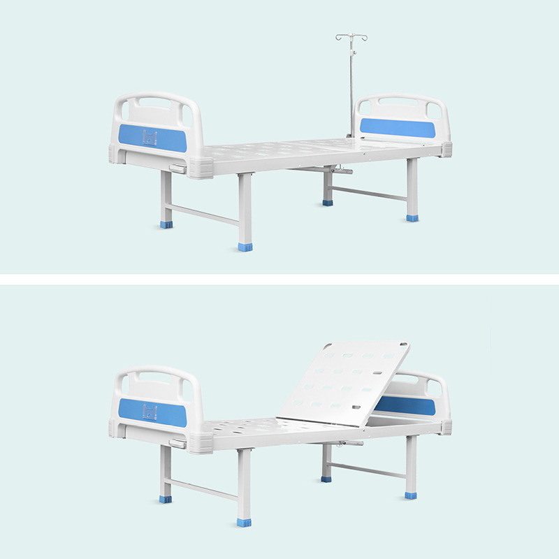 Economic Single Function Adjustable Medical Clinic Furniture Metal Folding Manual Patient Hospital Bed Manufacturers