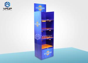China POP Advertising Paper Display Stand 4 Blocks Recyclable For Goods Showing wholesale