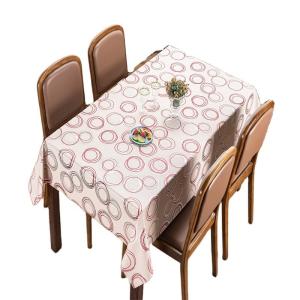 China 120 Inch Round Christmas PVC Tablecloth Oilproof and Stain Resistant for Square Table wholesale