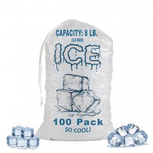 China 10 Lb Customized Durable Reusable Biodegradable Plastic Ice Bags for Ice Cube Storage on sale