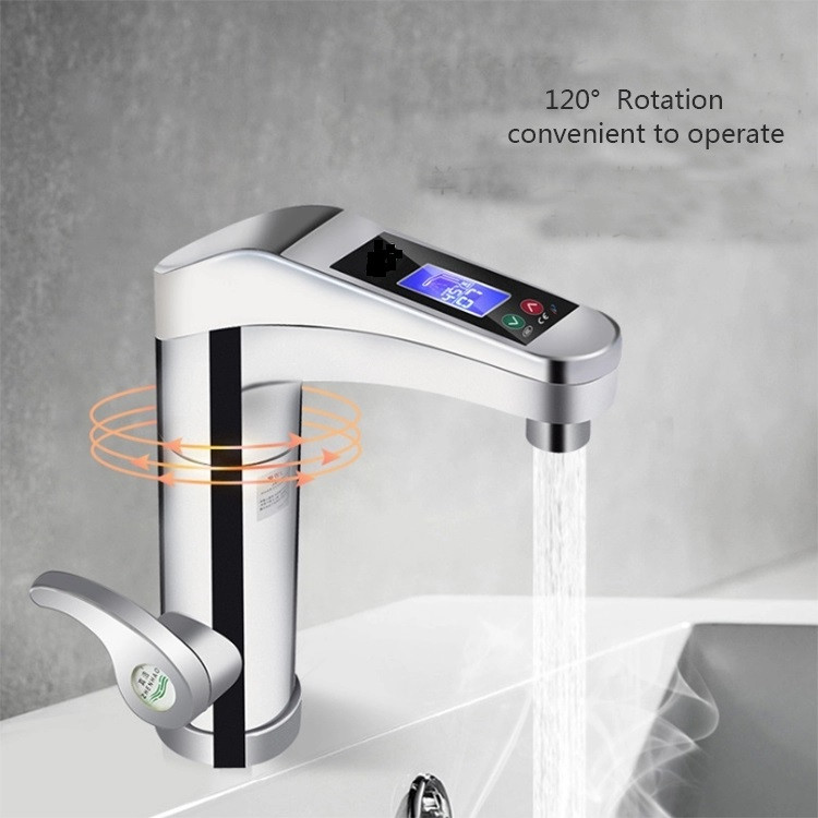 120 Degree Rotating Kitchen Sink Basin Tap , ABS 3500W Instant Hot Cold Water Tap