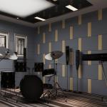 1900gsm Fireproof Acoustic Panels Pet Wall Ceiling Acoustic Board 1220x2420mm