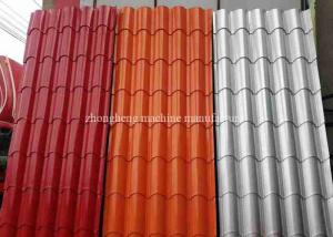 China Roof Glazed Tile Roll Forming Machine 4 + 4kw With 0.3 - 0.6mm Thickness wholesale