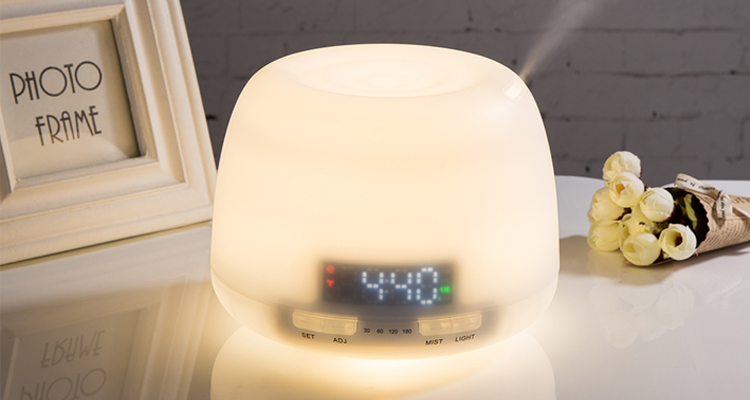 400ml Electric Cool Mist Essential Oil Diffuser Alarm Clock