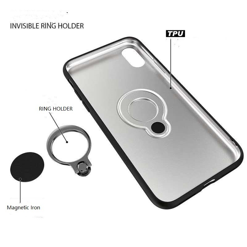 Paited Color Ring Magnetic Car Mount Holder Soft TPU Case Back Cover For Xiaomi Redmi NOTE6 Pro Redmi6/Redmi6A MI8SE S2