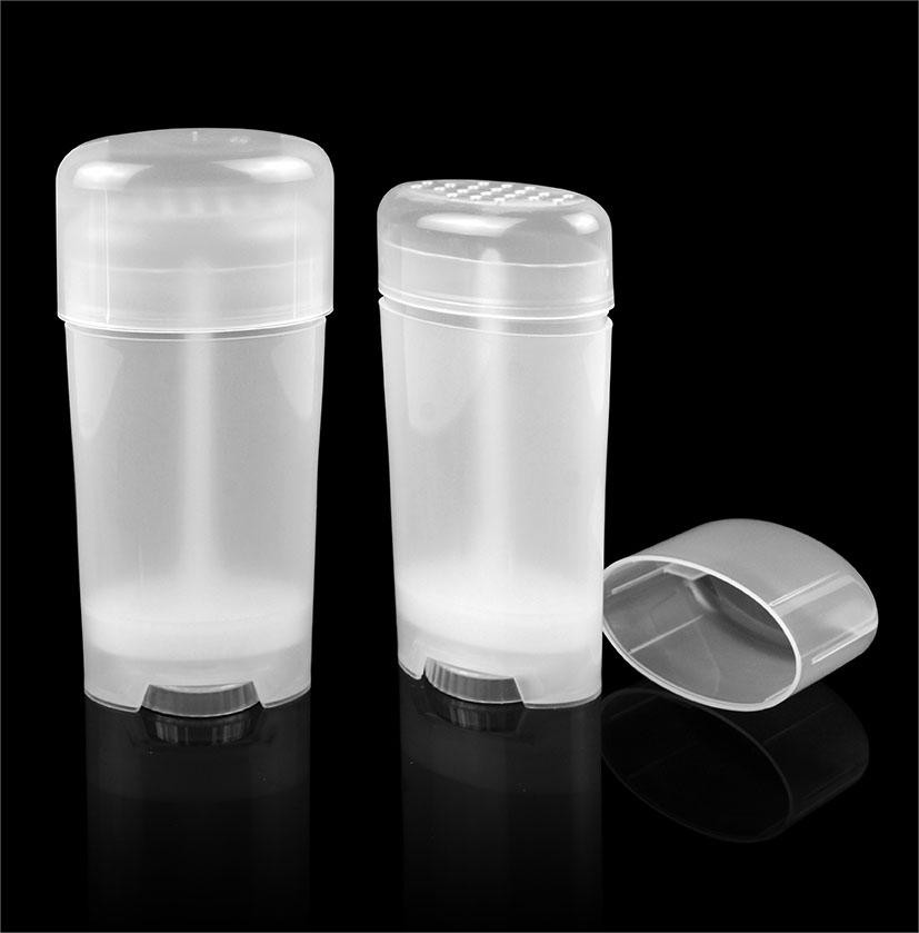 80ml ODM Flat Shaped PP Empty Deodorant Roller Bottles Big Volume Containers