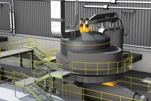 China Commercial Electric Arc Furnace Flexible Smelting Temperature With Water Cooled Roof wholesale