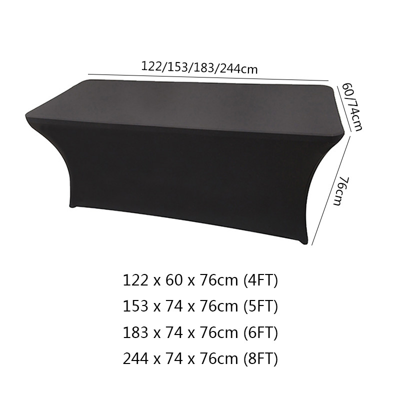 Wedding Party Stretch Tablecloth Rectangular Spandex Lycra Table Cover Tight Fit Fitted Tablecloth for party decoration