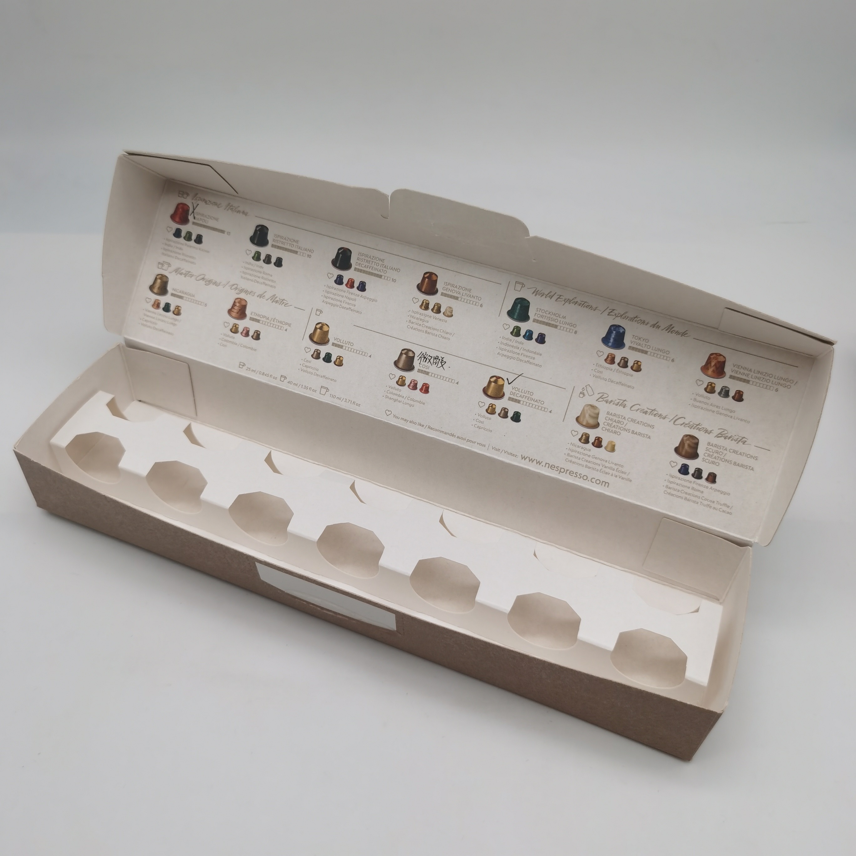 Custom Logo Printed Reusable Coffee Capsule Packaging Box CMYK / Pantone