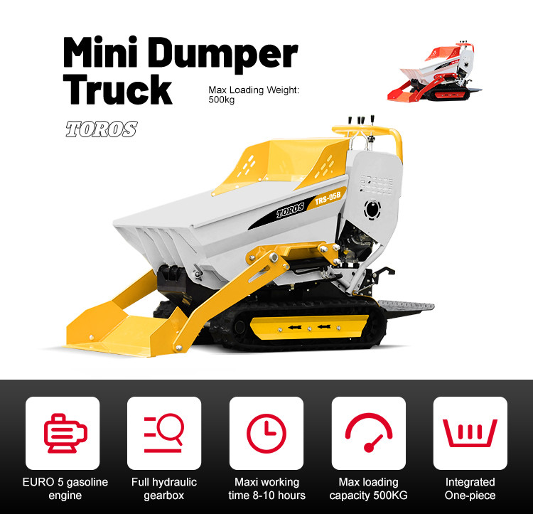 10-20t Stand Behind Tracked Mini Dumper For Construction And Mining