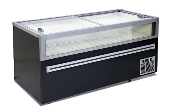 Top Two Sliding Glass Door Chest Freezer Static Cooling Straight unit Restaurant