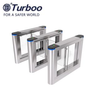 China Durable Turnstile Security Gate Splendid 10mm Transparent Acrylic Wings Panel wholesale