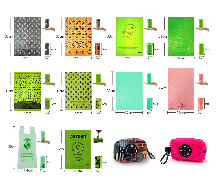 Biodegradable Pet Dog Poop Bag Environmental Protection Portable Outdoor Pet Cleaning Bag