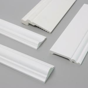 China PVC PS Decorative Skirting Board White Flooring Wood Design Wall Baseboard 2.8m wholesale
