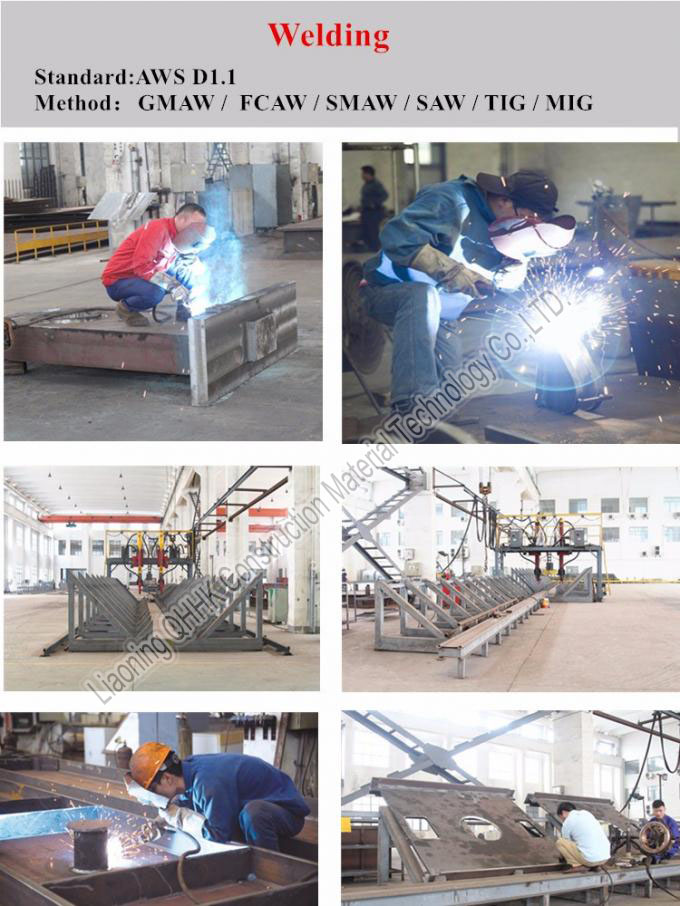 welding fabrication large steel structure weld h beam