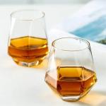 12 Oz Clear Diamond Old Fashioned Glass Party Gifts Rock Whiskey
