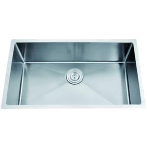 China 32X21'' SS Single Bowl Handmade Kitchen Sink Satin Finish Undermount wholesale