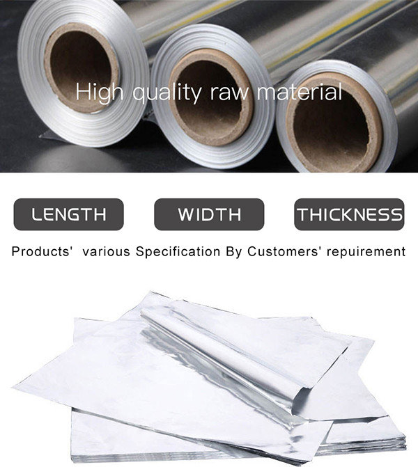 Embossed 0.008-0.2mm Thin Aluminium Foil Paper Roll H26 H28 Die Cut